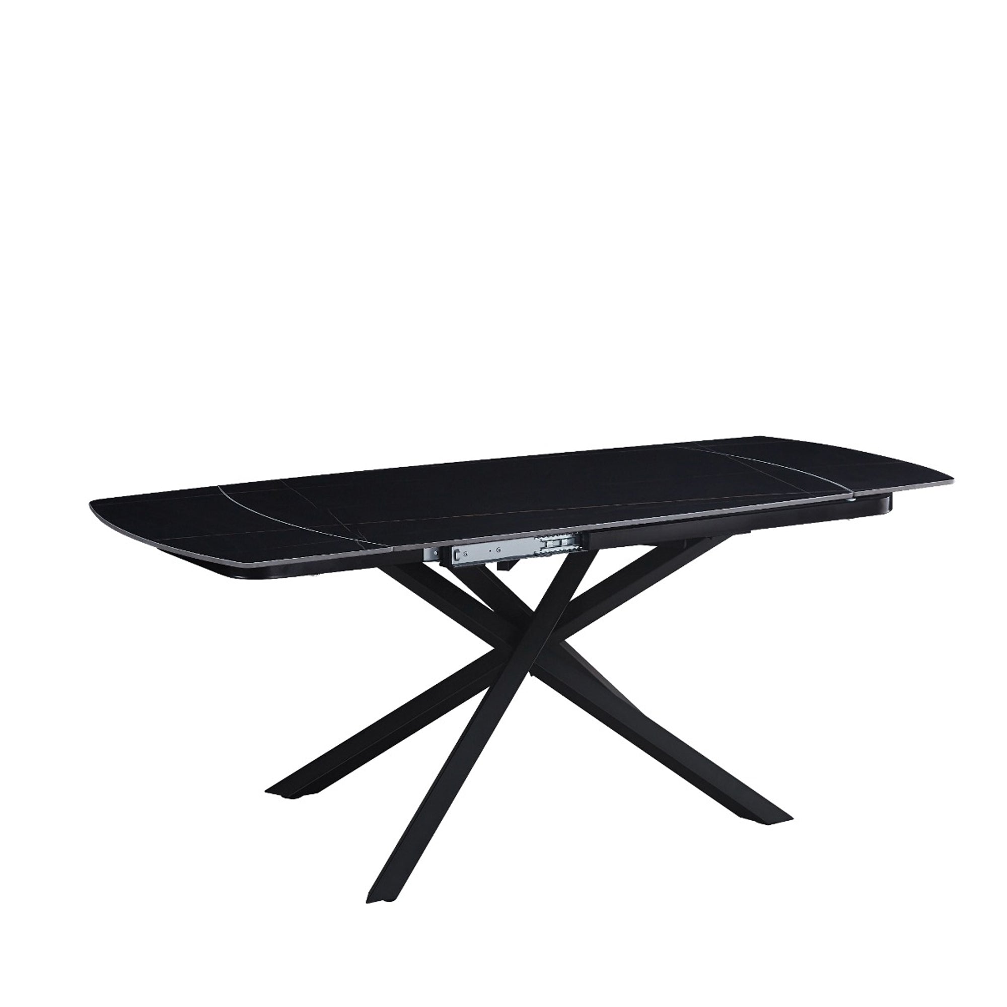 Tavolo Louis 130/190 Nero/Gambe Nere