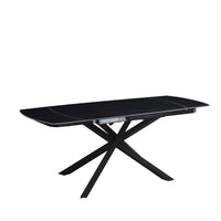 Tavolo Louis 130/190 Nero/Gambe Nere