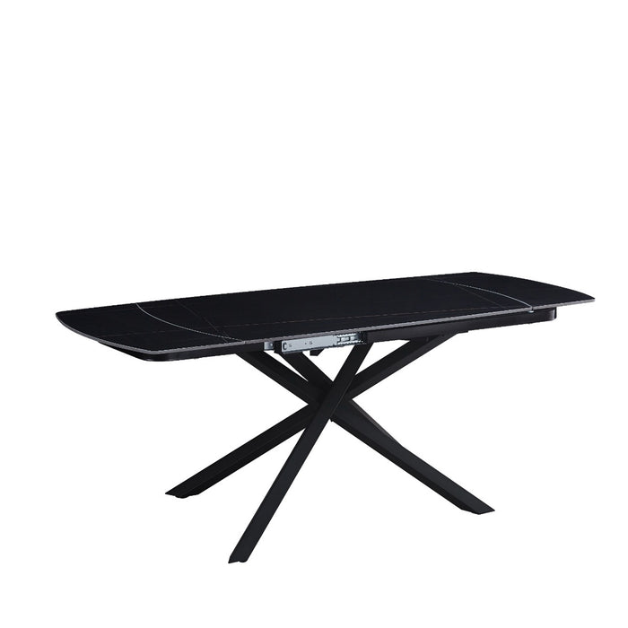 Tavolo Louis 130/190 Nero/Gambe Nere