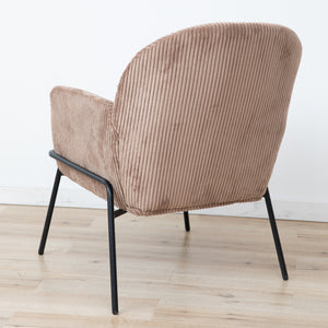 Poltrona Sofia Velluto Tortora