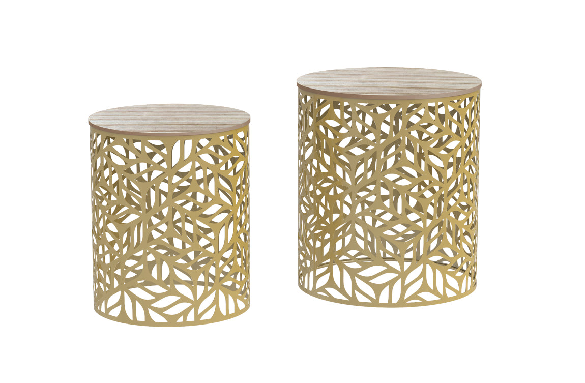 Set Tavolini Forest Rovere/Gold