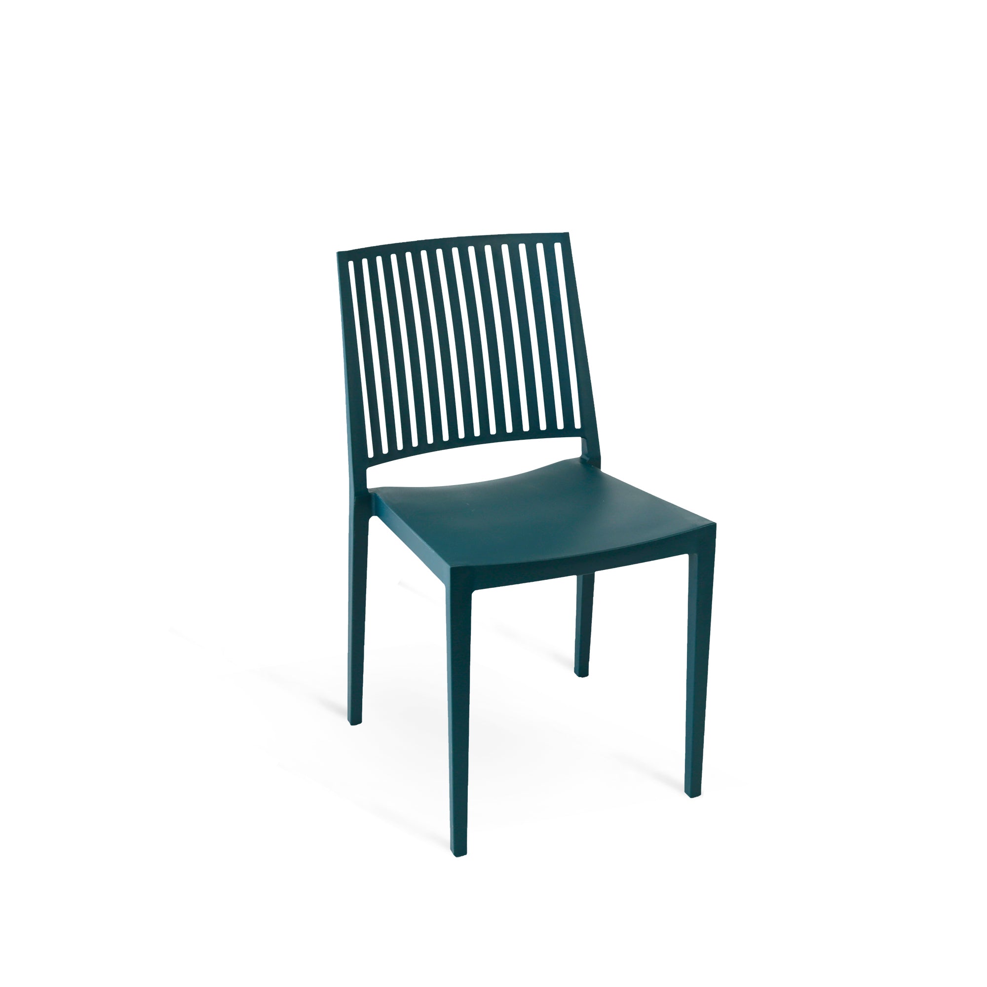 Set Da, 4 Sedia Tavira In Polipropilene Petrolio Per Soggiorno, Cucina E Arredo Bar