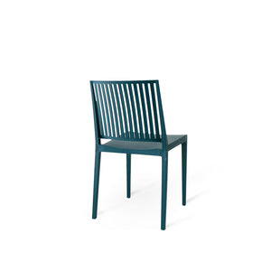 Set Da, 4 Sedia Tavira In Polipropilene Petrolio Per Soggiorno, Cucina E Arredo Bar