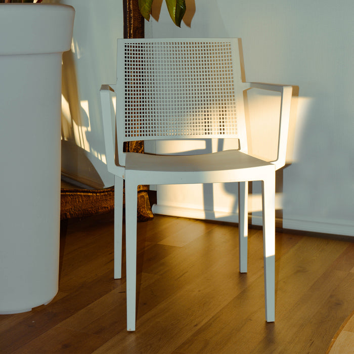 Set Da 4, Poltrona Noemi In Polipropilene Bianca