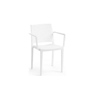 Set Da 4, Poltrona Noemi In Polipropilene Bianca