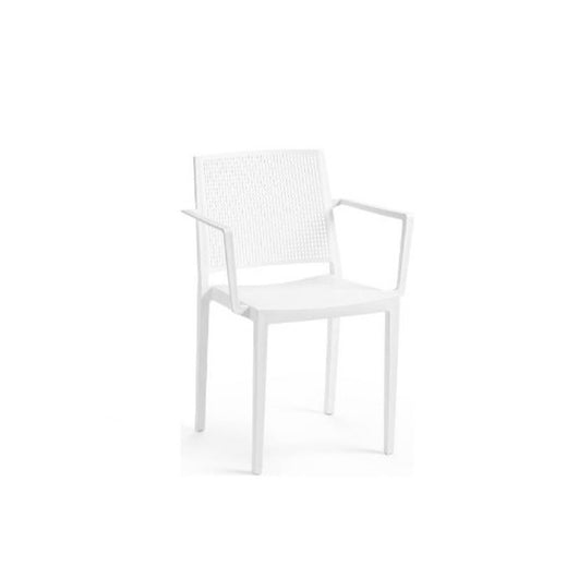 Set Da 4, Poltrona Noemi In Polipropilene Bianca