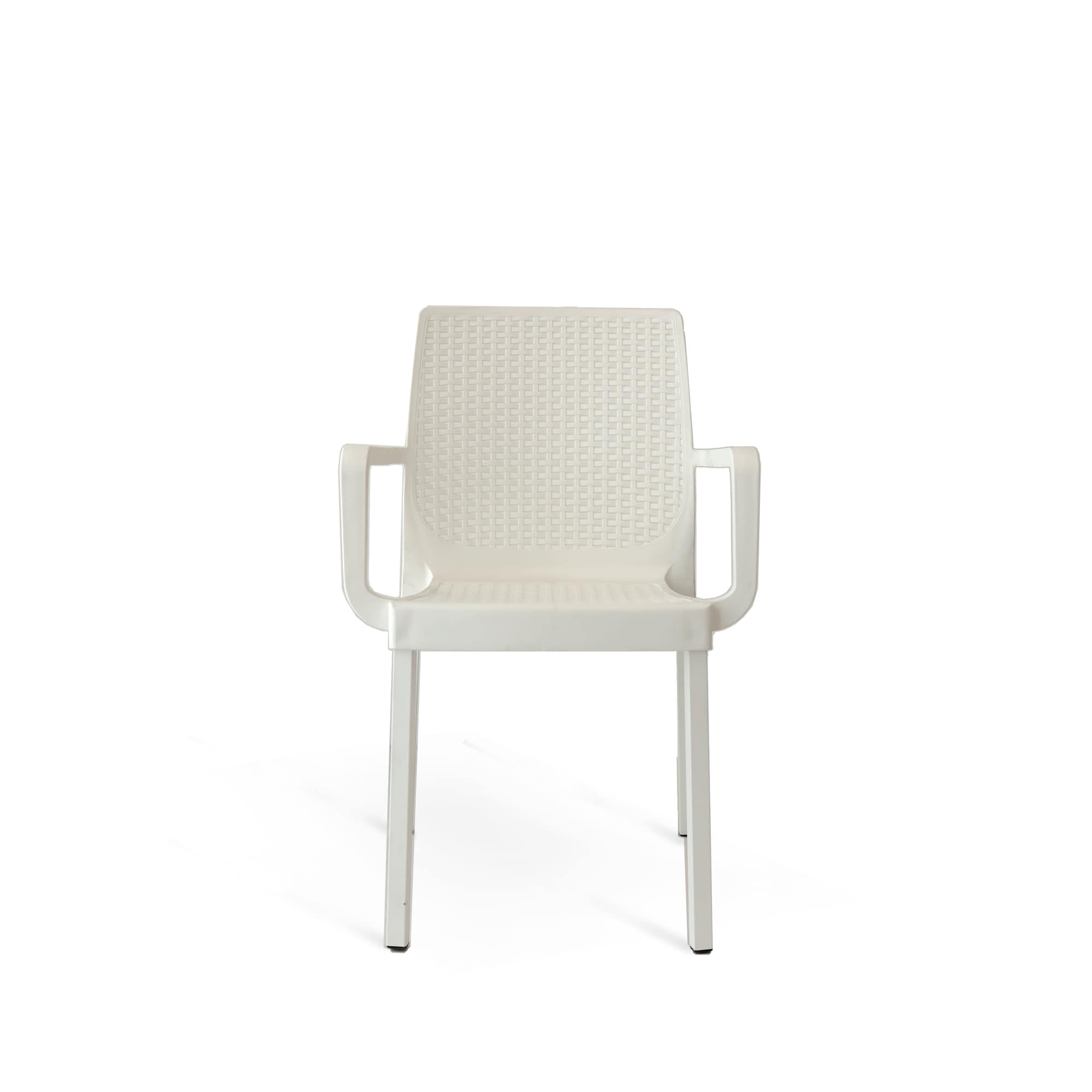 Poltrona Myra Pp/Gambe Metallo Bianca