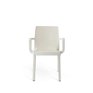 Poltrona Myra Pp/Gambe Metallo Bianca