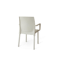 Poltrona Myra Pp/Gambe Metallo Bianca