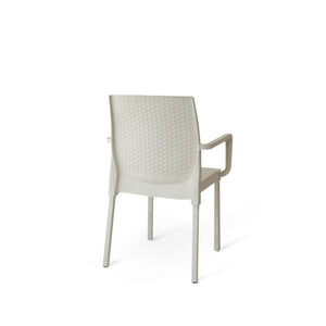 Poltrona Myra Pp/Gambe Metallo Bianca