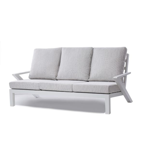 Set Malaga Divano+2Poltrone Allum. Bianco