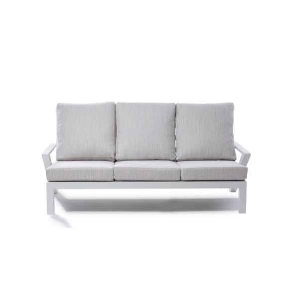 Set Malaga Divano+2Poltrone Allum. Bianco