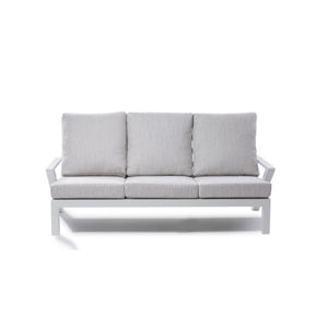 Set Malaga Divano+2Poltrone Allum. Bianco