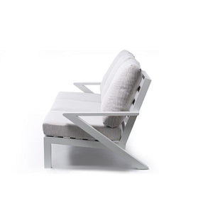 Set Malaga Divano+2Poltrone Allum. Bianco