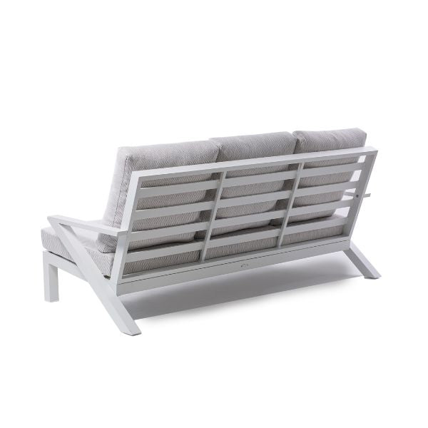 Set Malaga Divano+2Poltrone Allum. Bianco