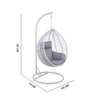 Poltrona Dondolo Sospesa Nest Bianca
