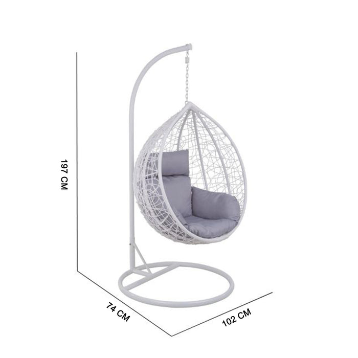 Poltrona Dondolo Sospesa Nest Bianca
