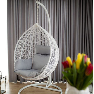 Poltrona Dondolo Sospesa Nest Bianca