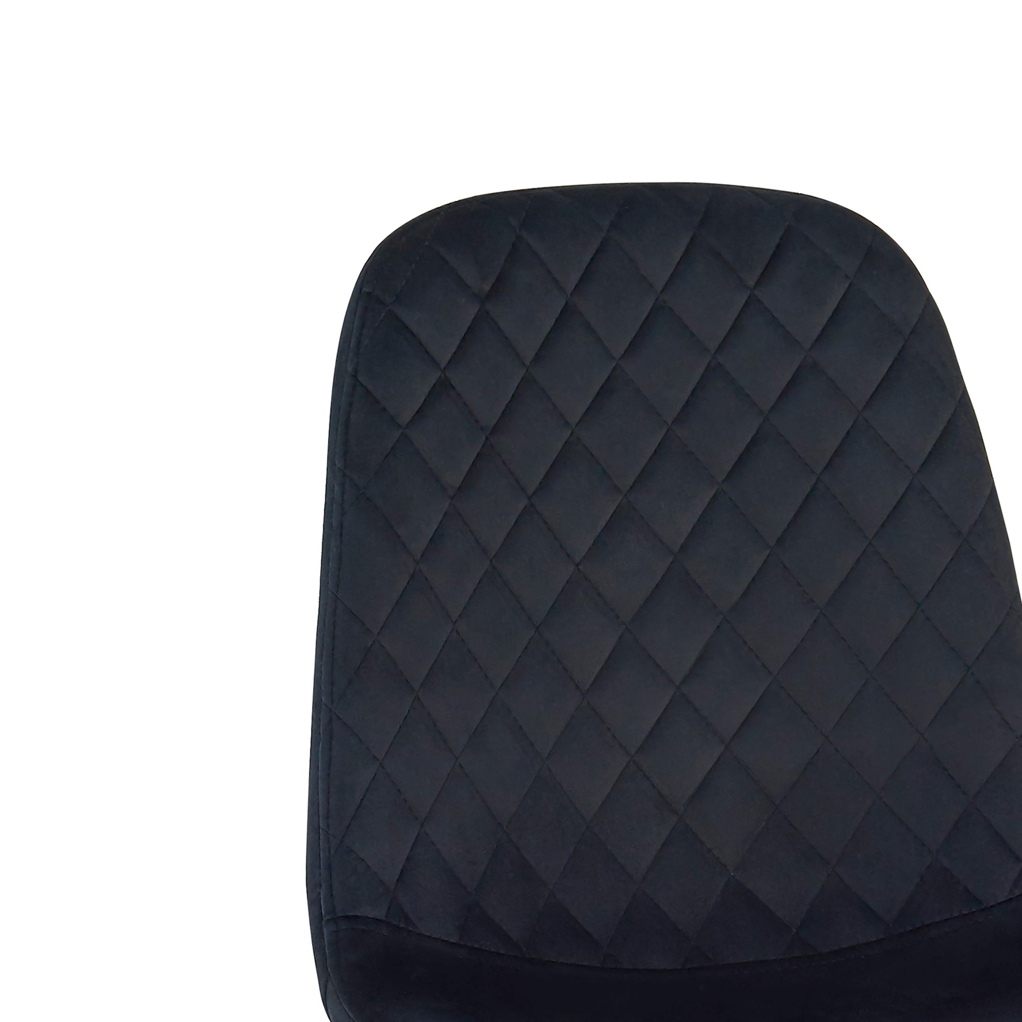 Set Da 4, Sedia Lena Velluto Nero/Gambe Nere