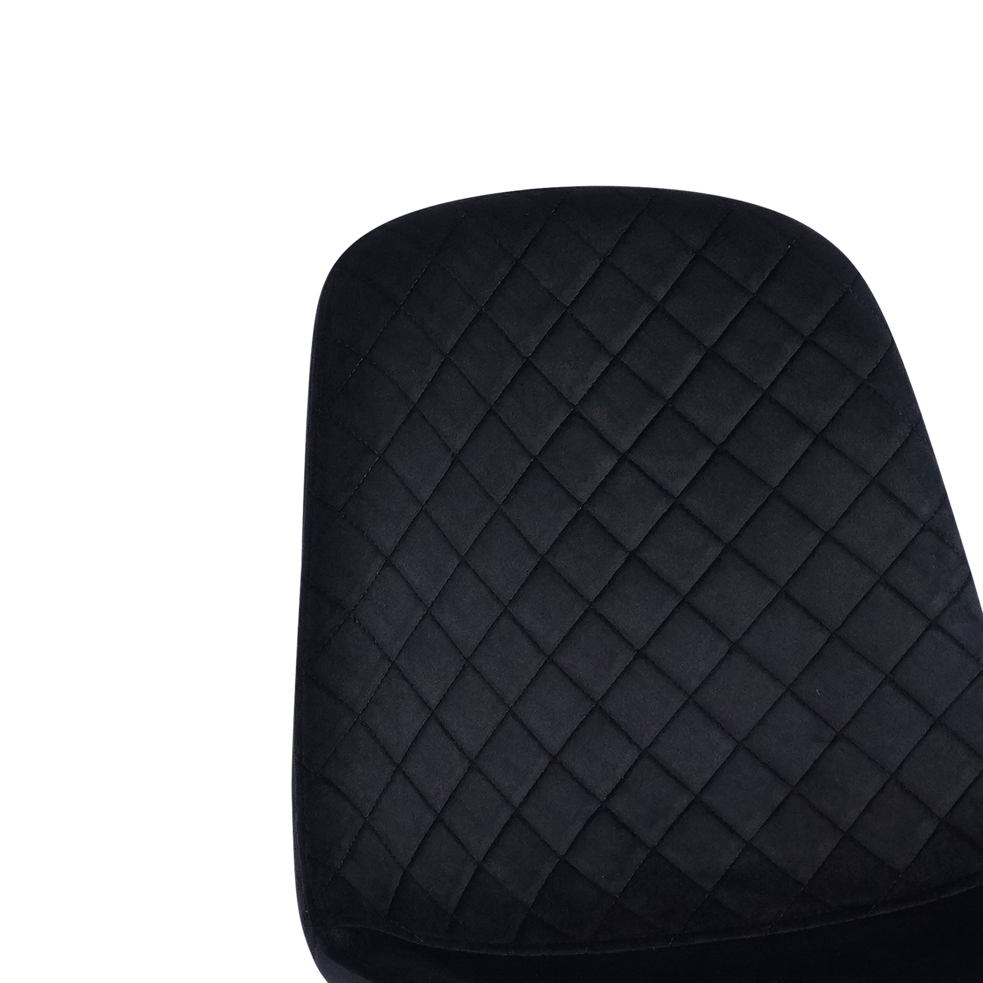 Set Da 4, Sedie New Lena Velluto Nero/Gambe Oro