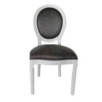 Set Da 2, Sedia Napoleon Bianca C/Econabuk Grigio