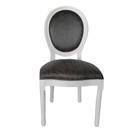 Set Da 2, Sedia Napoleon Bianca C/Econabuk Grigio