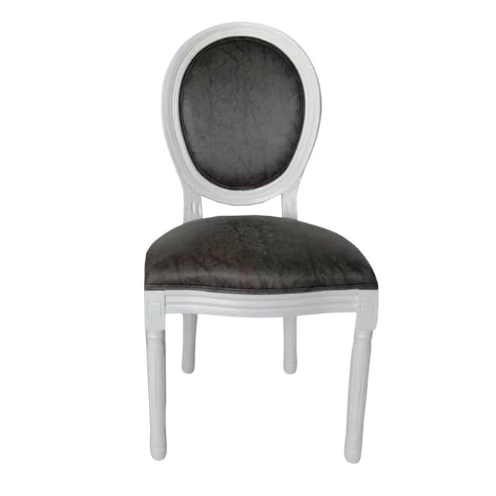 Set Da 2, Sedia Napoleon Bianca C/Econabuk Grigio