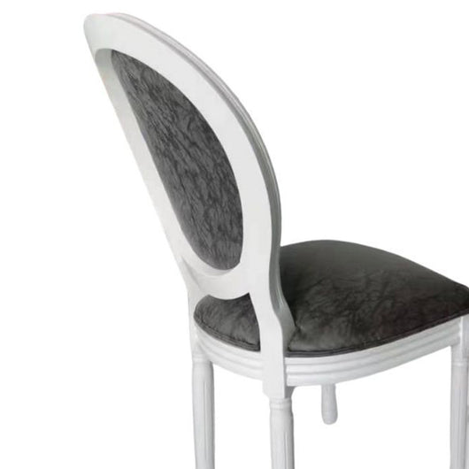 Set Da 2, Sedia Napoleon Bianca C/Econabuk Grigio