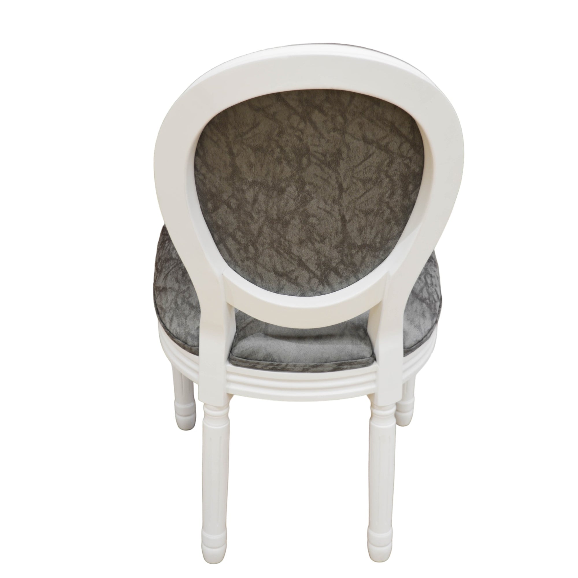 Set Da 2, Sedia Napoleon Bianca C/Econabuk Grigio