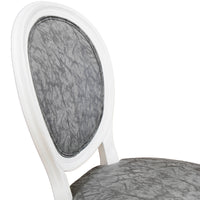 Set Da 2, Sedia Napoleon Bianca C/Econabuk Grigio