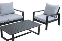 Set Lisbona Divan+2Poltr.+Tavolino Allum.Antracite