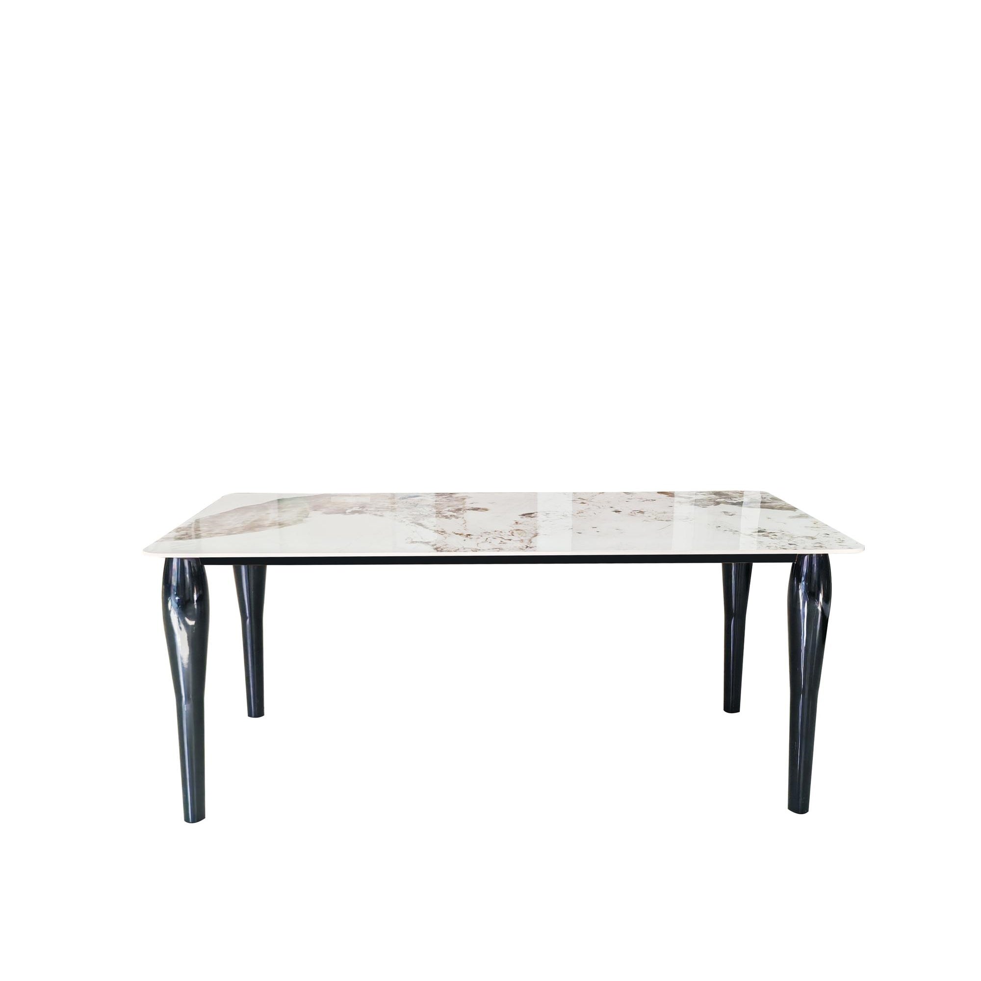 Tavolo Kasper Calacacatta Beige/Gambe Nere