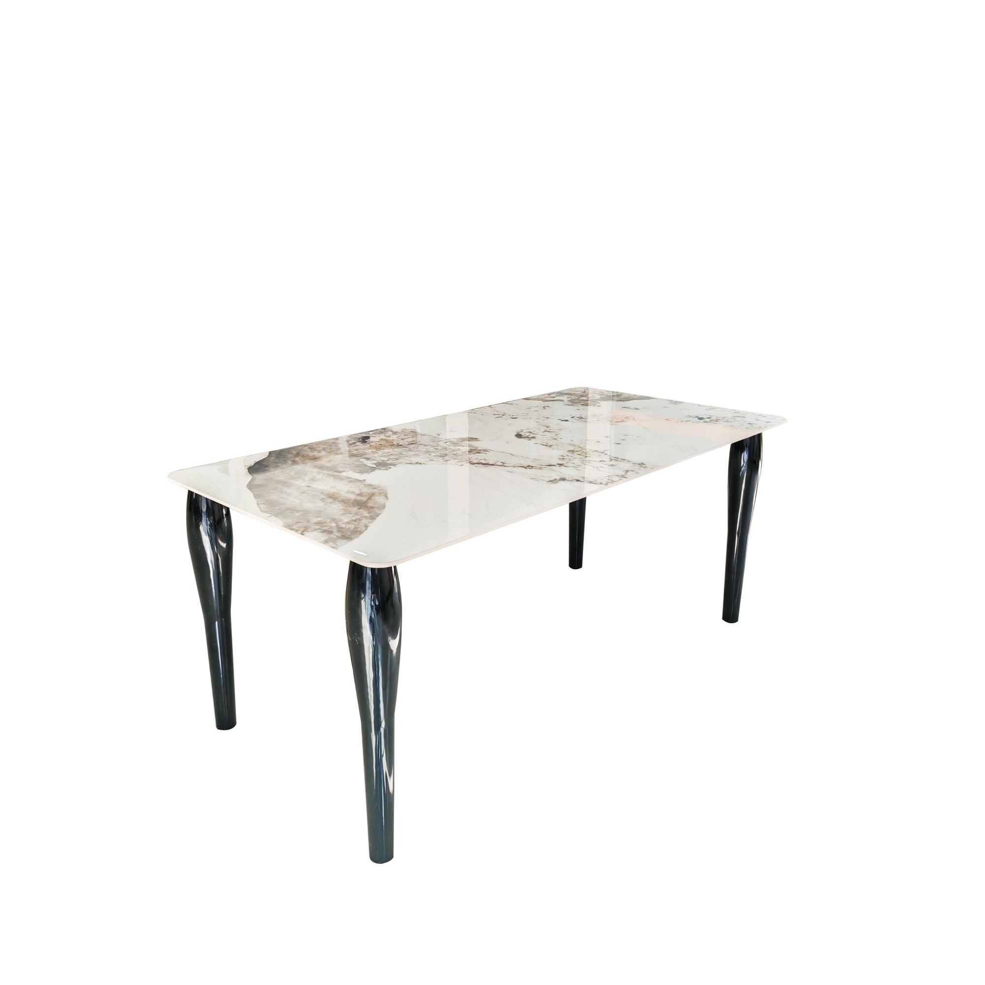 Tavolo Kasper Calacacatta Beige/Gambe Nere