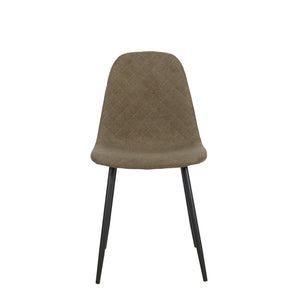 Set Da 4, Sedie New Lena Tessuto Fango/Gambe Nere