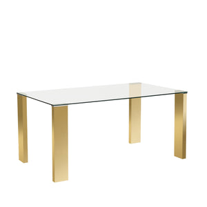 Tavolo Tower Trasp Con Gambe Oro