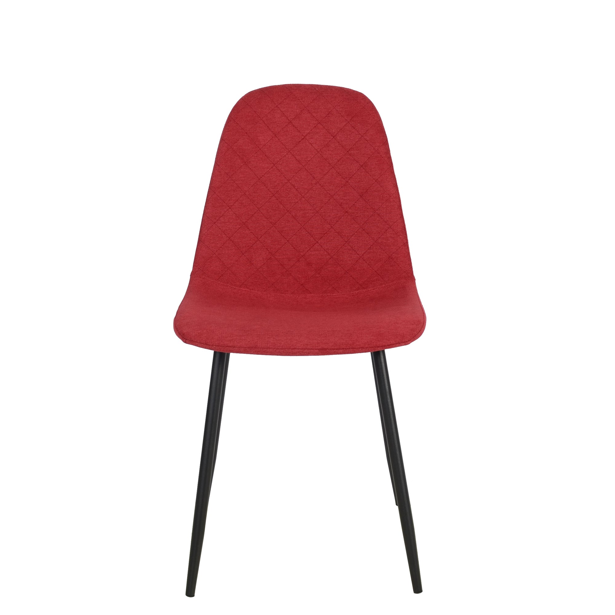 Set Da 4, Sedie New Lena Tessuto Porpora/Gambe Nere