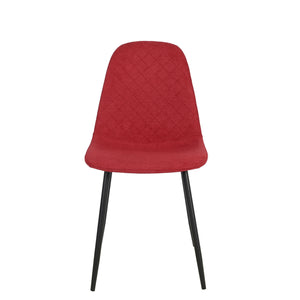 Set Da 4, Sedie New Lena Tessuto Porpora/Gambe Nere