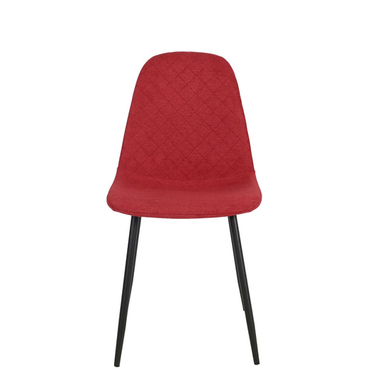 Set Da 4, Sedie New Lena Tessuto Porpora/Gambe Nere