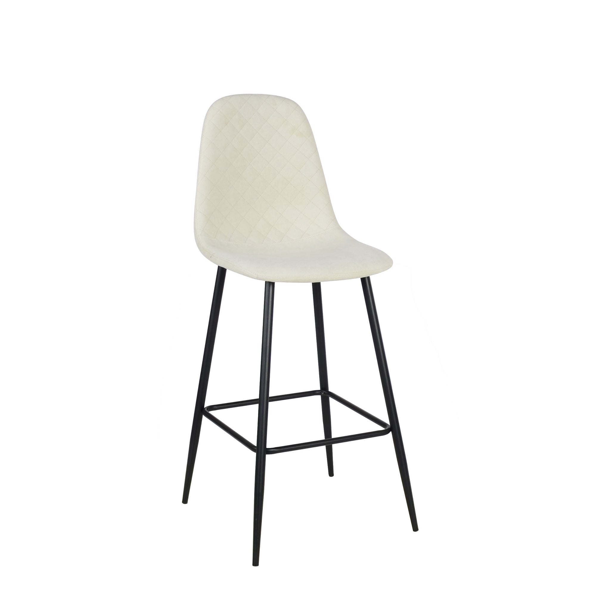 Set Da 4, Sgabelli New Lena Tessuto Corda/Gambe Nere