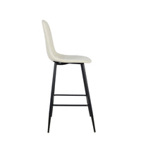 Set Da 4, Sgabelli New Lena Tessuto Corda/Gambe Nere