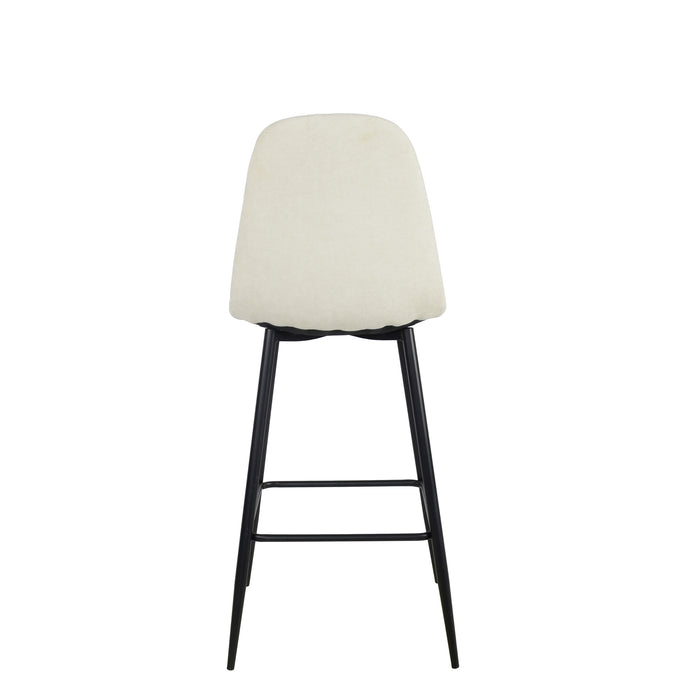 Set Da 4, Sgabelli New Lena Tessuto Corda/Gambe Nere