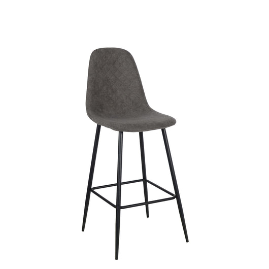 Set Da 4, Sgabelli New Lena Tessuto Cenere/Gambe Nere