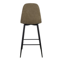 Set Da 4, Sgabelli New Lena Tessuto Fango/Gambe Nere