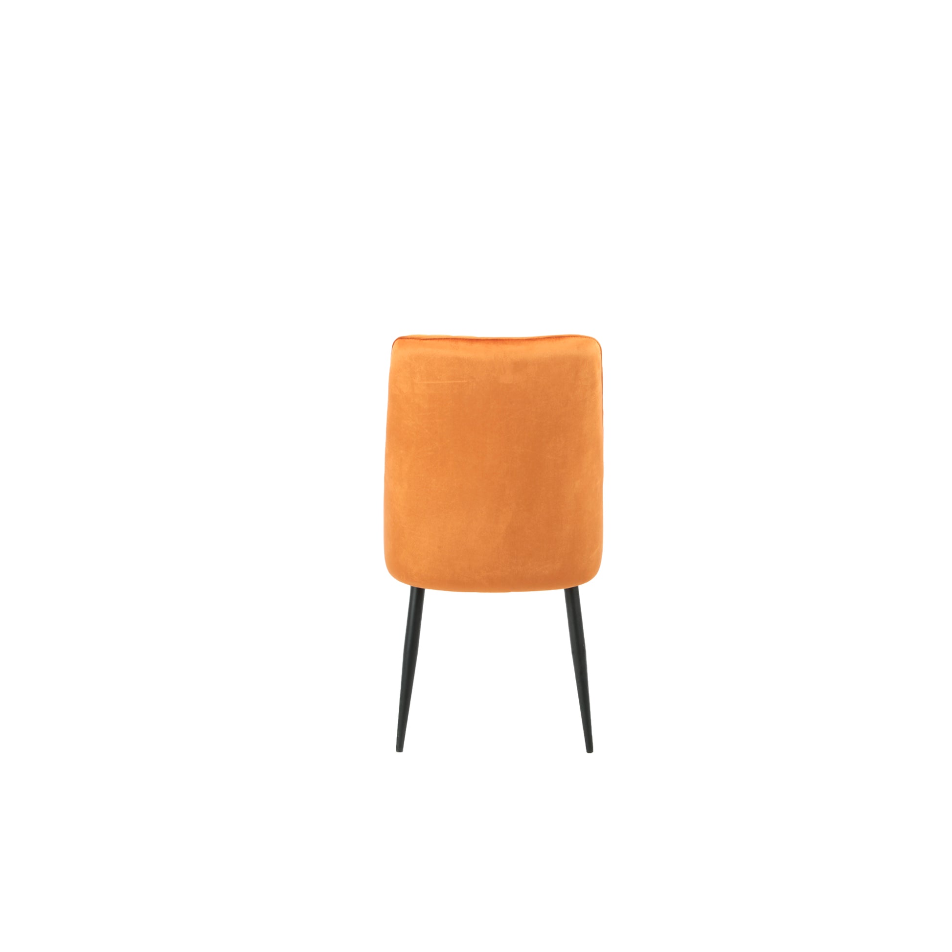 Set Da 4, Sedia Mindi Velluto Ruggine Gambe Nere