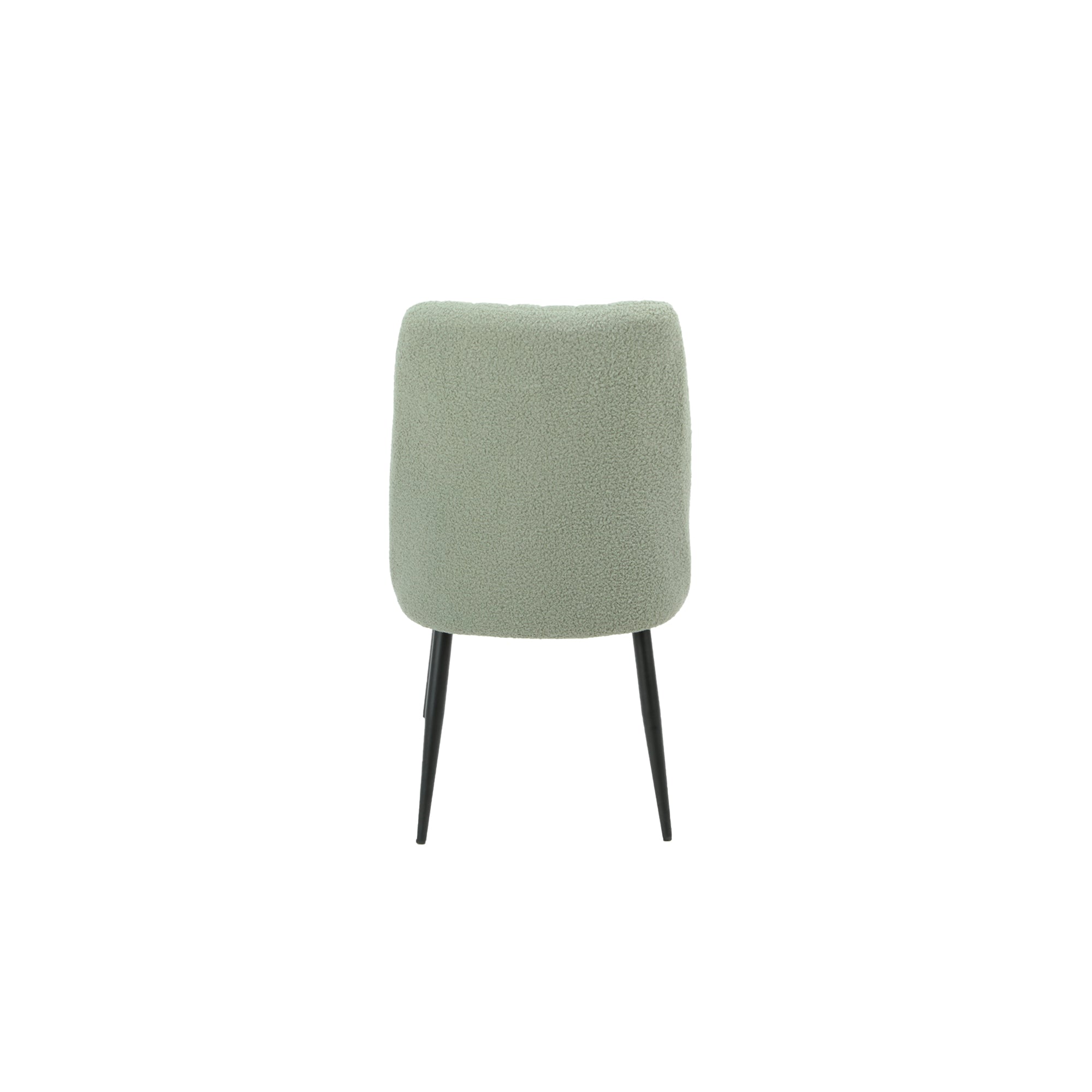 Set Da 4, Sedia Mindi Boucle' Verde Salvia Gambe Nere