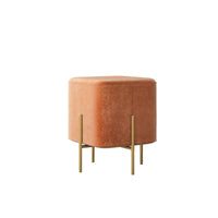 Pouff Fancy Boucle' Corallo Gambe Oro