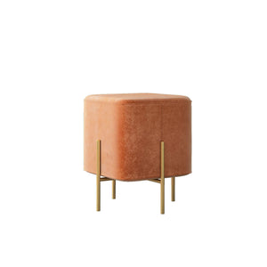 Pouff Fancy Boucle' Corallo Gambe Oro