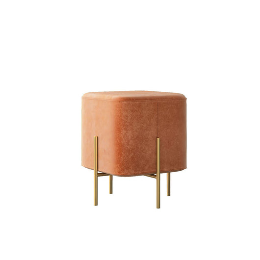 Pouff Fancy Boucle' Corallo Gambe Oro