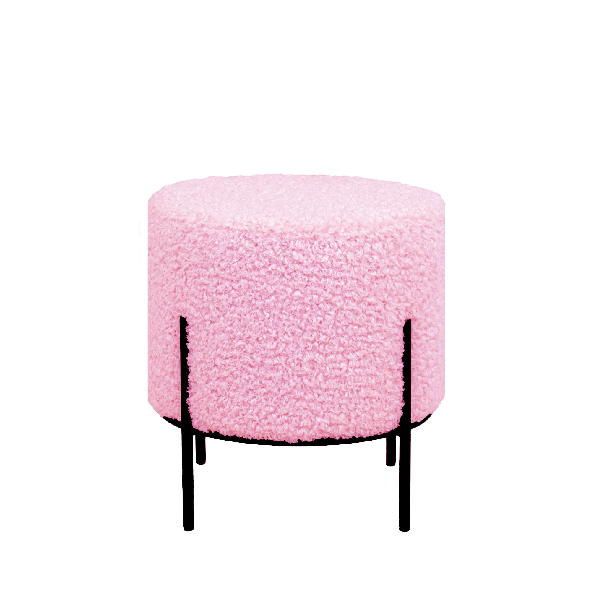 Pouff Ginny Boucle' Malva Gambe Nere