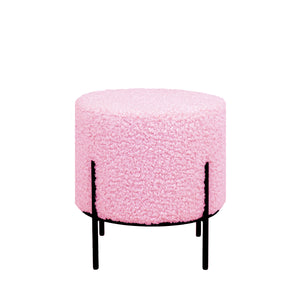 Pouff Ginny Boucle' Malva Gambe Nere